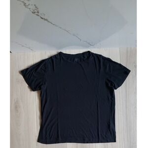 Gap × GQ En Noir T Shirt Mens S Black Short Sleeve Lightweight Paper Thin Tee